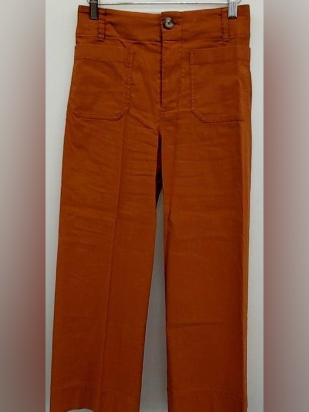 Anthropologie Maeve The Collette Rust Orange Wide-Leg Pants